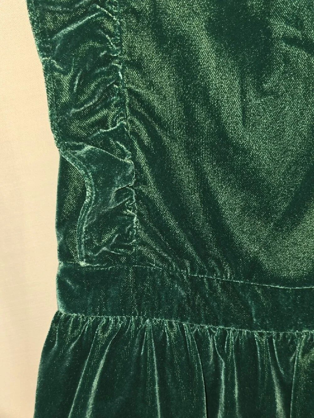 Gymboree Dark Green Velvet Ruffle Dress